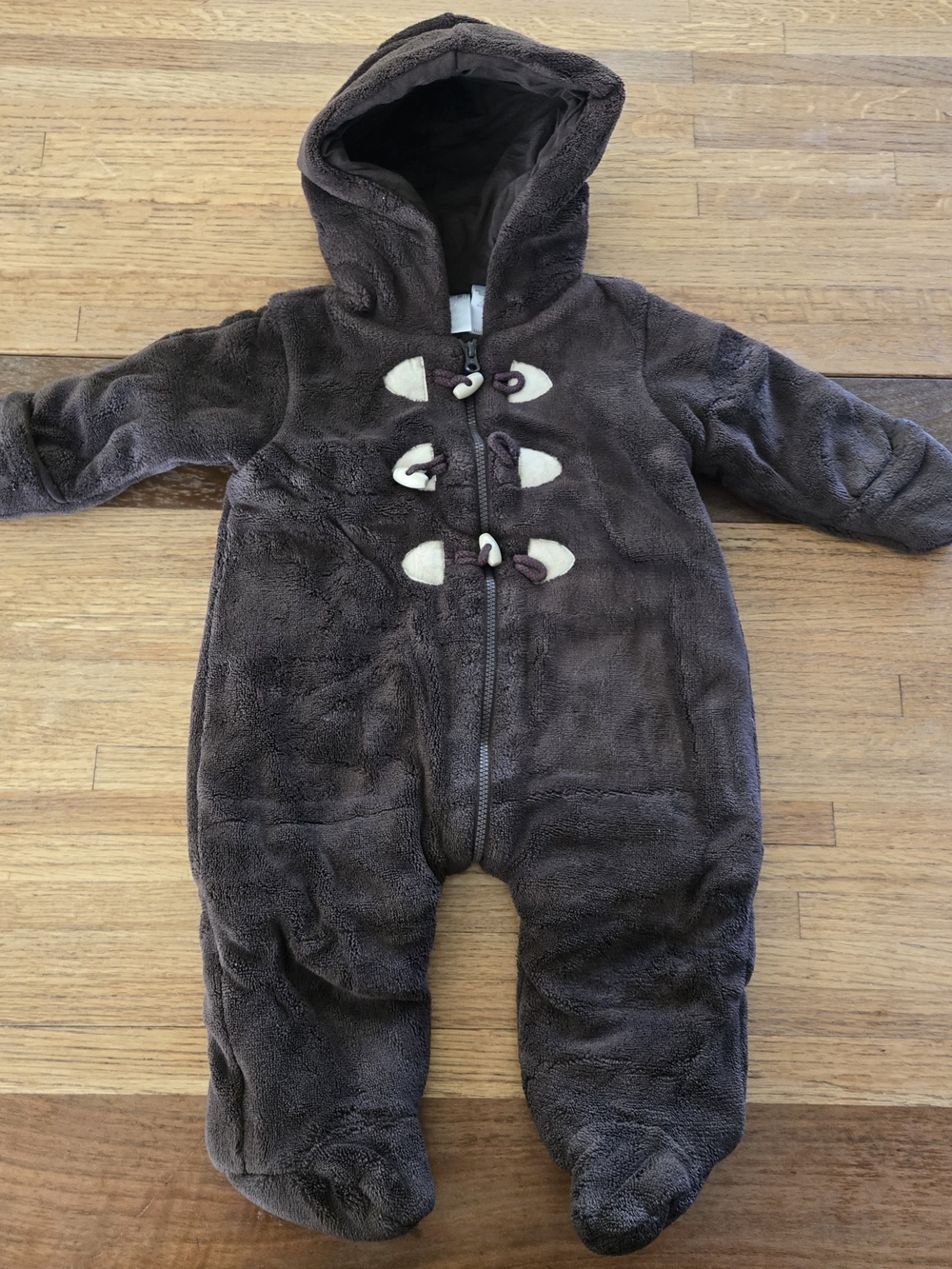 Koala Baby Boutique 6M 3-6M Bear Bunting Faux Fur Hooded Hoodie Snowsuit One-Pc